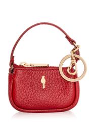 Small red leather keychain bag PORES-0923-41(Z24)