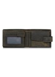 Small khaki leather men's wallet PORMS-0546-54(W23)-04