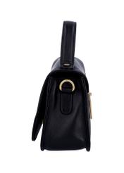 Small leather elegant women's handbag TORES-1332-99(W26), product view from the side on a white background.