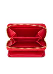 Small red women's croco wallet POREC-0352A-42(Z25), product view from the inside on a white background.