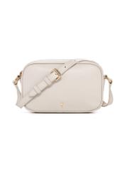 Cream leather women's handbag TORES-1103B-0B(W26), front product view on white background.