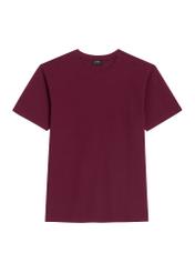 Burgundy men's T-shirt TSHMT-0120-4D(Z26), front product view on white background.