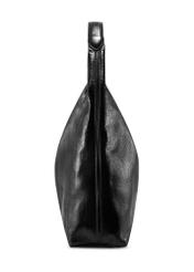 Large leather black women's handbag TORES-1179-9F(Z26), side product view on white background.