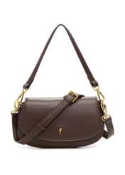 Small brown women's handbag TOREC-1264-1I(Z26) - front product view, on white background.