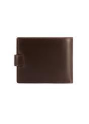Men's brown leather wallet PORMS-0671-89(Z25), product view from the back on a white background.