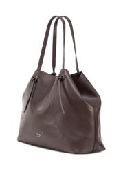 Large brown shopper bag TOREC-0995A-89(Z25), diagonal product view on white background.