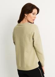 Women's pistachio sweatshirt with monogram BLZDT-0070-55(W23)-05