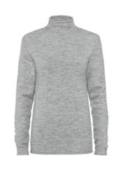 Gray women's turtleneck sweater SWEDT-0164-91(Z24)-04