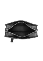 Black leather men's bag TORMS-0530-99(Z26), product view inside on a light background.