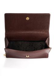 Medium brown women's wallet PORES-0965-89(Z25), product view from the inside on a white background.