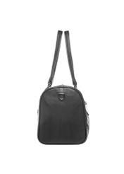 Men's black leather travel bag TORMS-0500-99(W26) - side product view, on white background.