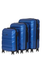 Set of 19'/24'/28' wheeled suitcases WALPC-0012-7C(W26), diagonal view of the products on a white background.