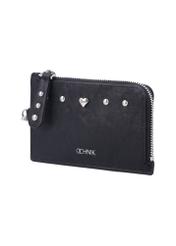 Black women's wallet POREC-0447-99(Z26), diagonal product view on white background.
