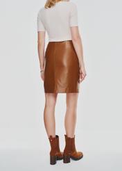 Camel leather skirt SPCDS-0034-2680(Z24)-03