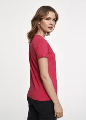 Pink Women's T-shirt with oriole applique TSHDT-0116-31(Z23)-03