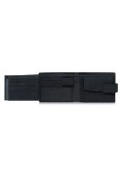 Small black leather men's wallet PORMS-0546-99(W23)-06