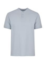 Blue polo shirt with stand-up collar POLMT-0061-62(W24)-03