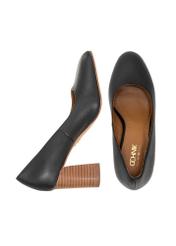 Black women's pumps made of natural leather BUTYD-1129-99(Z24)-08