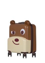 Small teddy bear suitcase on wheels WALAB-0080-79-20(W25)