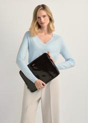 Dark brown leather women's briefcase TORES-1257-1I(W26)