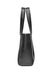 Black women's shopper handbag TOREC-1133-99(W26), product view from the side on a white background.