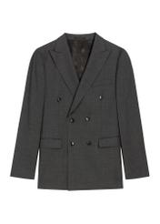 Men's graphite wool jacket MARMT-0025-9D(Z26) - front product view, on white background.