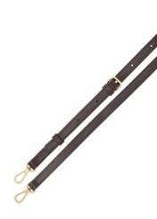 Brown waist bag with monogram TOREC-1077-89(Z25), view of the product straps on a white background.