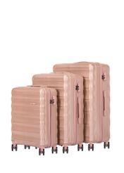 Set of 19'/24'/28' wheeled suitcases WALPC-0015-5B(W26), diagonal product view on white background.