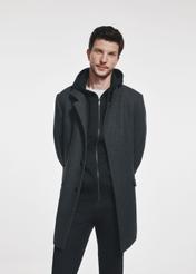 Men's gray coat PLAMT-0004-91(Z24)-04