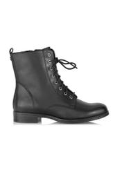 Women's black leather heeled boots BUTYD-1008-99(Z23)-01