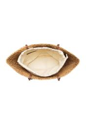 Large women's straw shopper bag TOREC-1217-1E(W26), product view inside on white background.