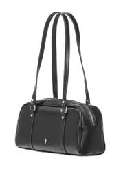 Black shoulder bag TOREC-1233-9G(W26), diagonal product view on white background.