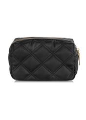 Black quilted women's cosmetic bag TOREN-0282-99(W24)-04