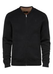 Black men's zip-up sweater SWEMT-0157-99(Z24)-01