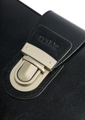Elegant leather organizer TORMS-0484-99(Z25), close-up of the product detail, view on a white background.