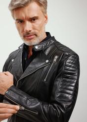 Men's leather biker jacket KURMS-0179-5427(KS)-09