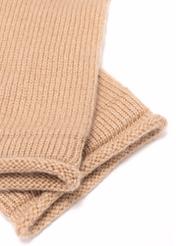 Beige women's cashmere gloves REKDT-0020-81(Z25), close-up of the product detail on a white background.