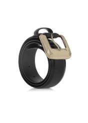 Black leather women's belt PASDS-0316-98(Z24)-02