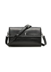 Small black women's handbag made of imitation leather TOREC-1324-99(Z26) - front product view, on a white background.