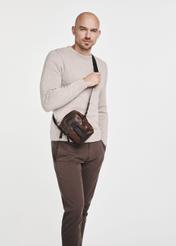 Brown leather men's bag with flap TORMS-0105B-79(Z24)