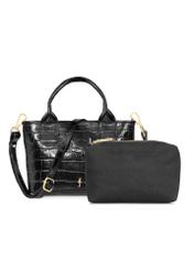Small leather women's croco trunk TORES-1012-99(W24)-02
