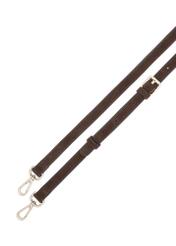 Dark brown leather shopper bag TORES-1412-1H(Z26). View of the strap on a white background.