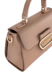 Beige small women's shoulder bag TOREC-0962A-81(Z25) - close-up of detail on white background.
