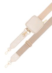 Cream woven women's handbag TOREC-0767-0P(W26), top view of the product on a light background.