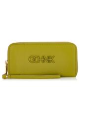 Women's two-compartment lime green wallet POREC-0376-84(W24)-01