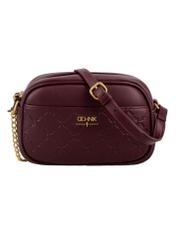 Burgundy small women's handbag TOREC-1285-4P(Z26) - front product view, on white background.
