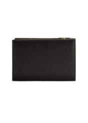 Medium black women's wallet with RFID protection PORES-0823RFID-9I(Z26)), product view from the back on a white background.
