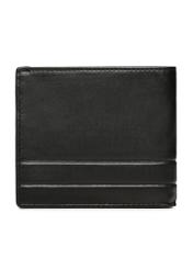 Men's leather black wallet PORMS-0142B-99(Z25) - back view of the product on a white background.