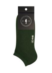Green men's short socks SKAMT-0151B-8C(W26), product view with packaging on white background.