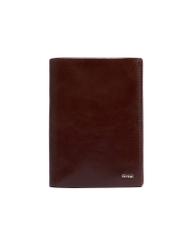 Light brown men's leather wallet PORMS-0737-1G(Z26), front product view on white background.